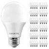 Luxrite A19 LED Light Bulbs 9W (60W Equivalent) 800LM 4000K Cool White Dimmable E26 Base 48-Pack LR21422-48PK